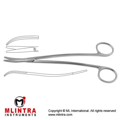 Metzenbaum-Fino Delicate Dissecting Scissor Curved - S Shaped Stainless Steel, 18 cm - 7"
